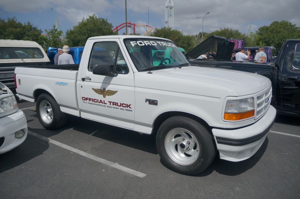White 1994 Ford F-150 Indianapolis 500 Official Truck, 3q-front view