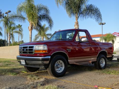 1994 Ford Bronco - This 1994 Ford Bronco is shown in a three-quarter front view, parked outdoors.