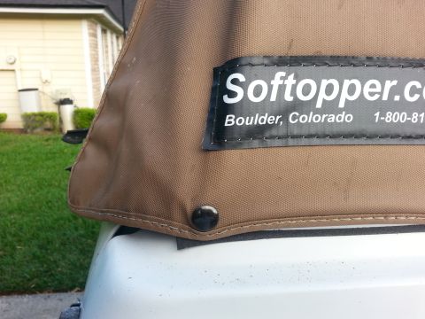 1992 Ford Bronco - Restitched top, they stitched right next to the old thread with the new.