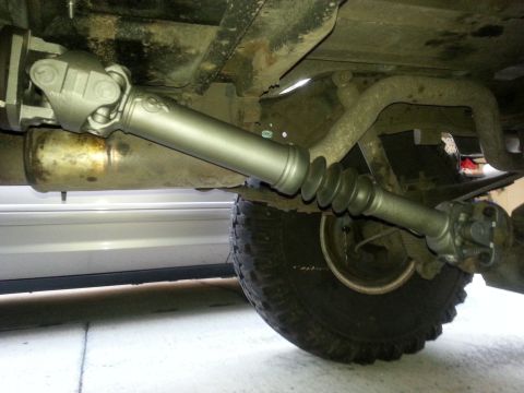 1992 Ford Bronco - Drive shaft installed..everything bolted up perfectly, I could probably use another couple of inches so the slip shaft isn't extended quite…