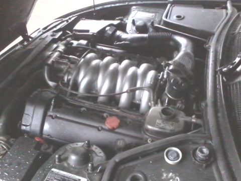 1998 Ford Crown Victoria - Close-up view of a car's engine bay, highlighting the intake manifold and associated components.