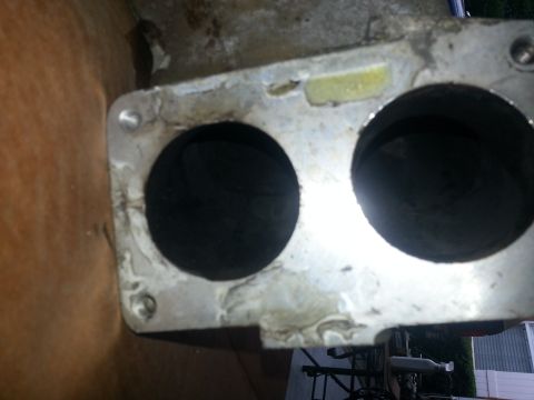 1994 Ford Bronco - This is a close-up view of an engine intake manifold, showing two ports.