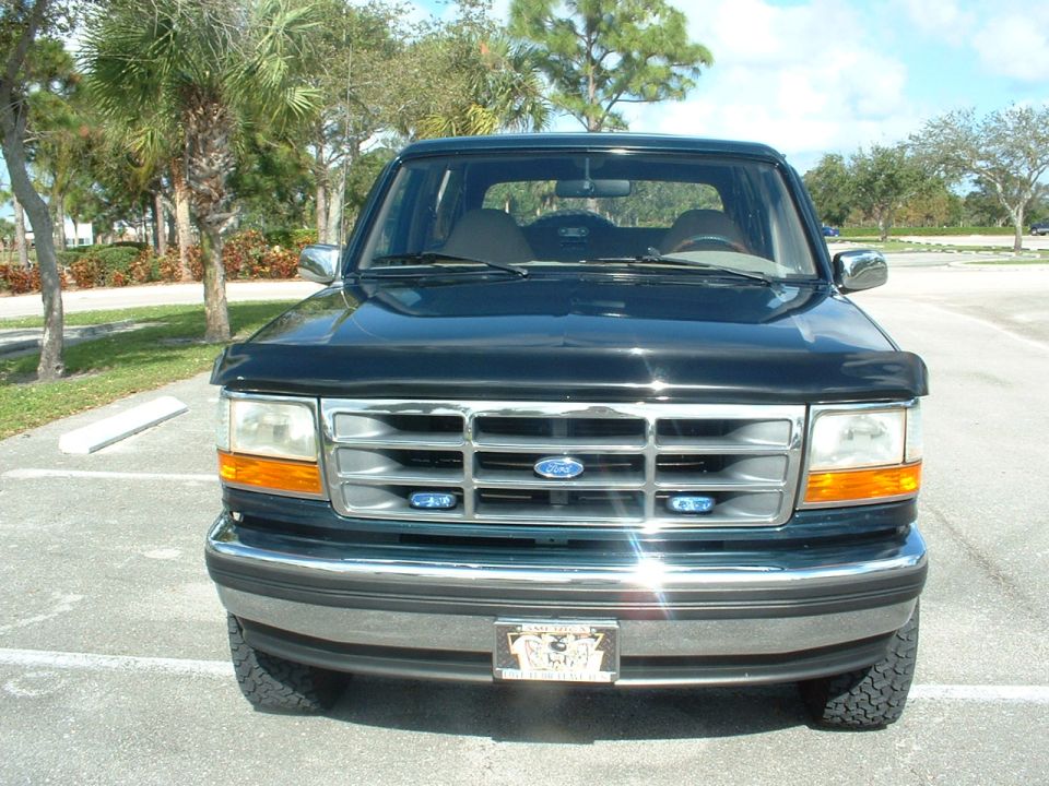 Black 1994 Ford Bronco front view
