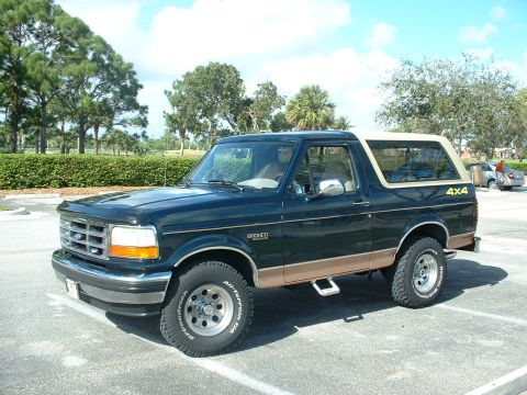 1994 Ford Bronco - This 1994 Ford Bronco is shown from the front three-quarter view in a parking lot.