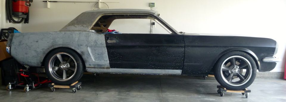 1965 Mustang 17x7 wheels with 235/45-17 tires