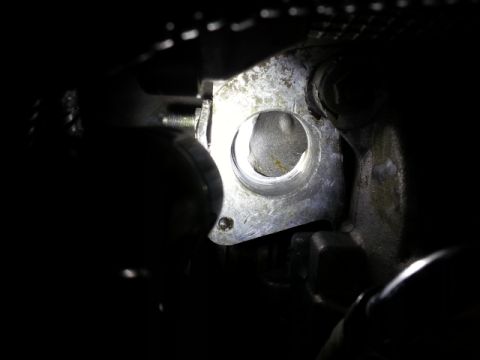 2004 Mercury Grand Marquis - Detail of an engine part, possibly from a vehicle modification project.