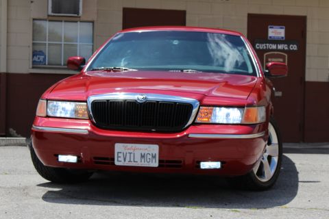 2002 Mercury Grand Marquis - This 2002 Mercury Grand Marquis is shown from the front, a custom "EVIL MGM" license plate.