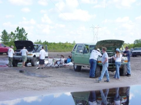 1994 Ford Bronco - John was crazy enough to come in after me...total of 3 bent rods!