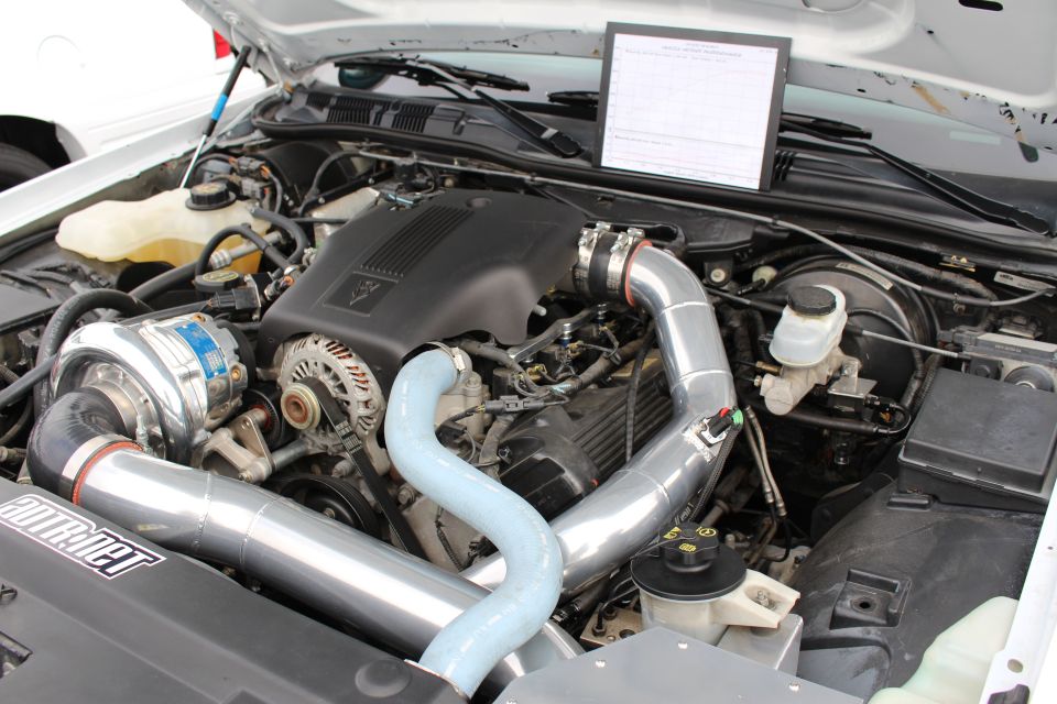 Detailed turbocharged engine with intercooler piping and judging sheet
