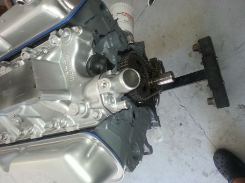 1994 Ford Bronco - Close-up of a Ford engine component, likely during a rebuild or repair process.