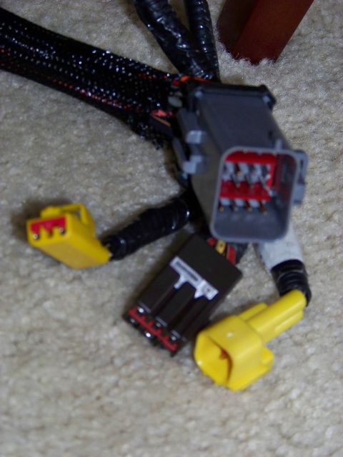 1999 Mercury Grand Marquis - Automotive wiring harness connectors are shown in this close-up view.