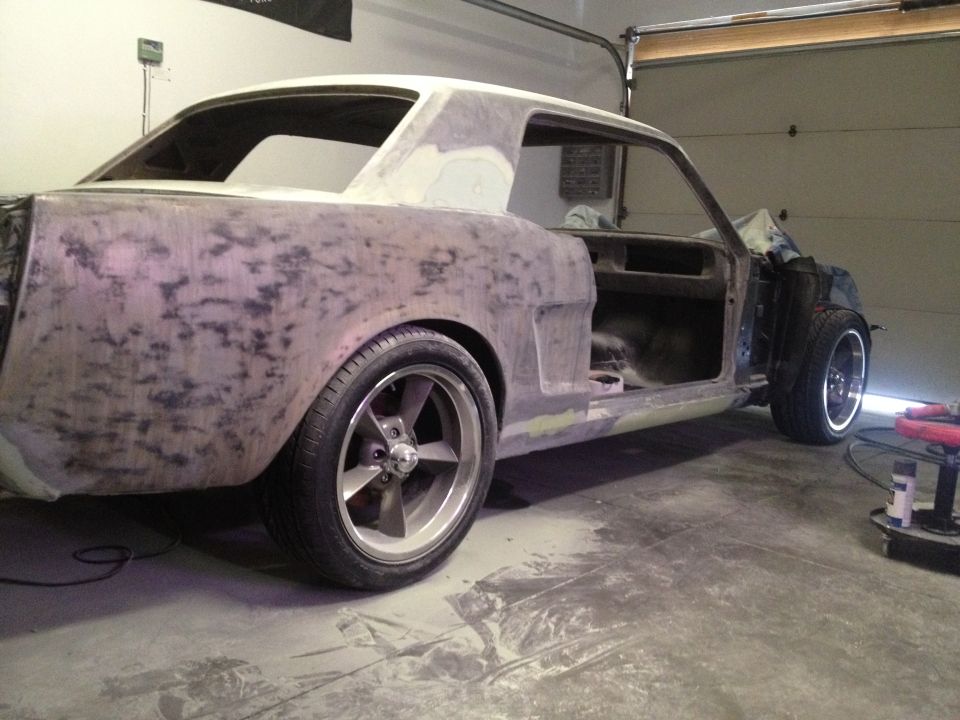 1965 Mustang overview of high filler areas