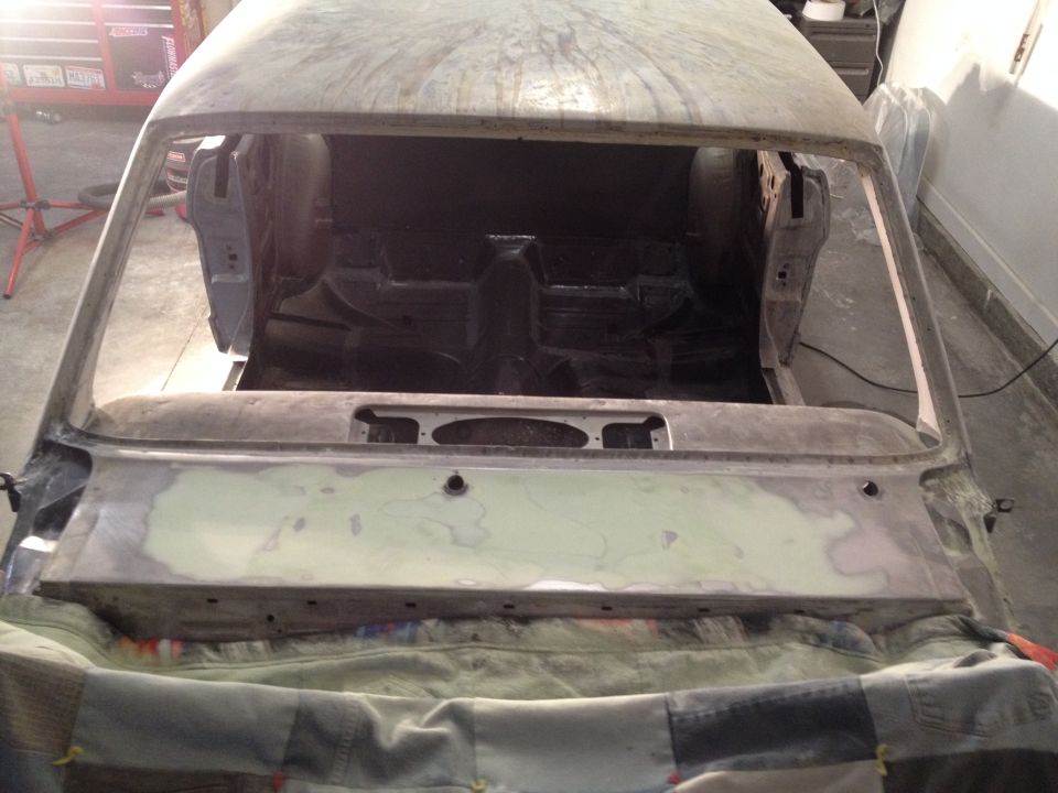 1965 Mustang welded and filled cowl