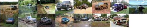 1991 Ford Bronco - Multiple vehicles are shown navigating challenging off-road terrain, including muddy tracks and flooded areas.