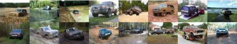 1991 Ford Bronco - Multiple vehicles are shown in off-road conditions, including a brown 1987 Ford Bronco.