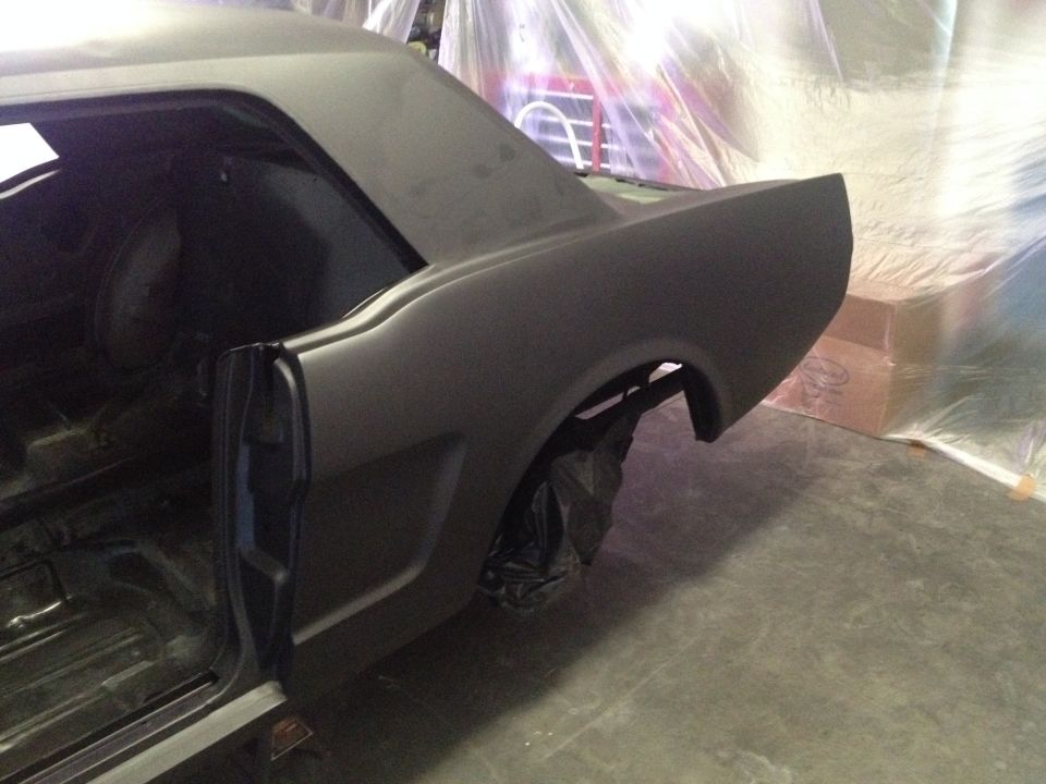 1965 Mustang in Black Epoxy Primer