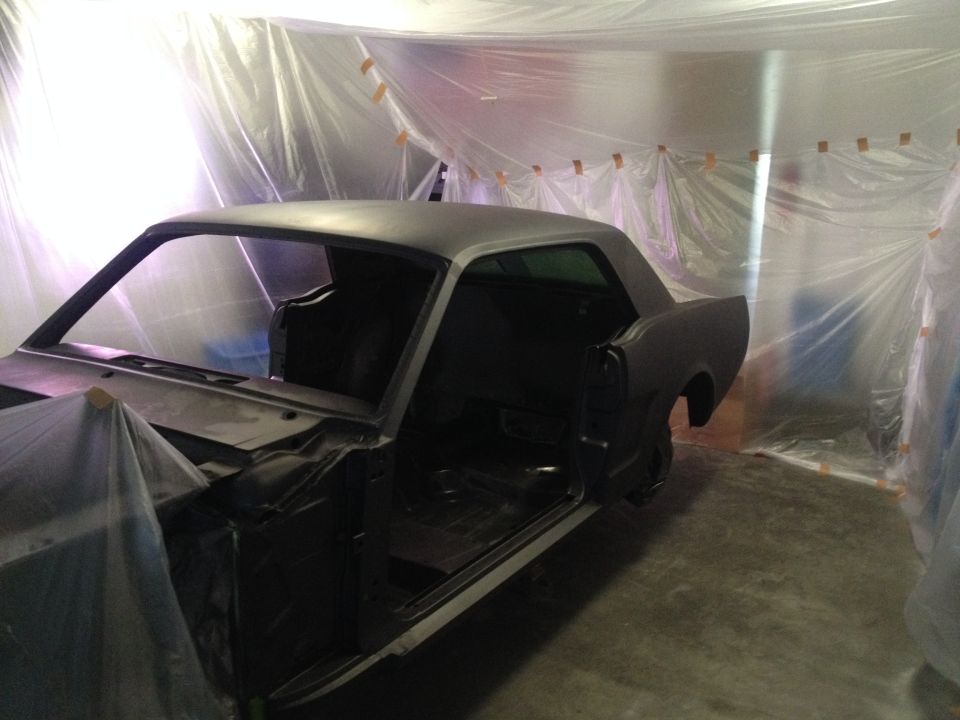 1965 Mustang in Black Epoxy Primer