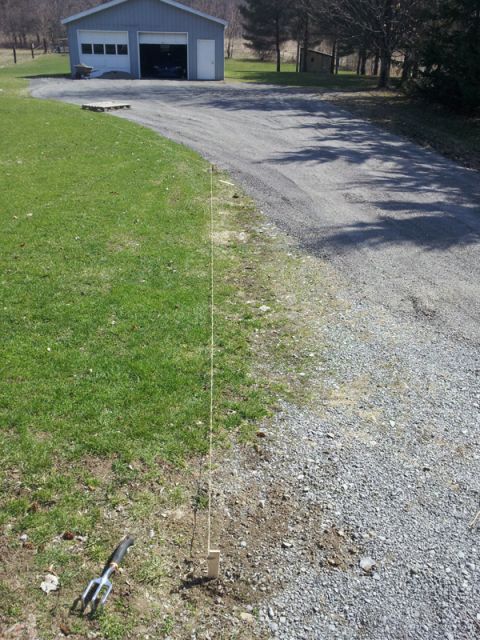 2006 Mitsubishi Evolution - Good old paint sticks with a 3/8" hole drilled in and some twine - straight edges