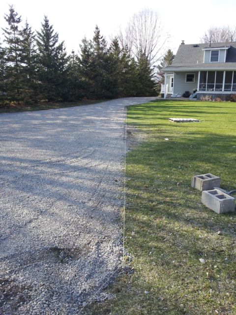 2006 Mitsubishi Evolution - Now we're talking. Dragged a pallet with cinder blocks behind my lawn tractor - poor man's grader. Pallet right-side up is a heavy cutting…