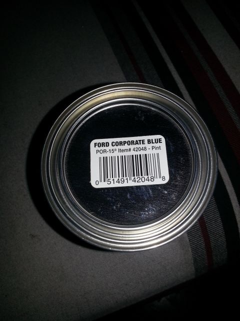 1994 Ford Bronco - A can of Ford Corporate Blue paint is shown from above.