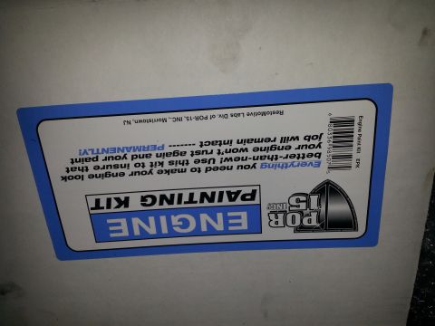 1994 Ford Bronco - POR-15 Engine Painting Kit packaging shows product name and usage instructions.