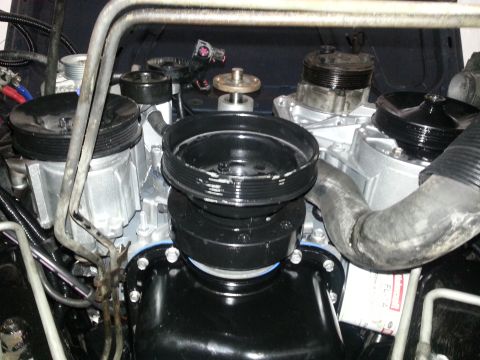 1994 Ford Bronco - This image shows a close-up view of engine pulleys and associated parts, not a complete vehicle.