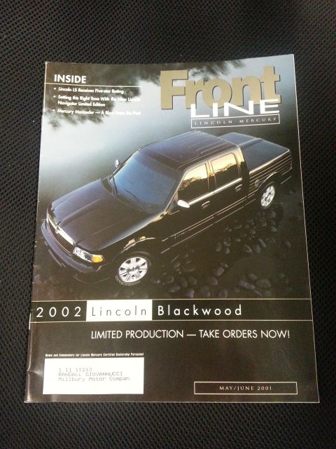 2003 Mercury Marauder - June 2001 dealership "Frontline" magazine with Marauder article: