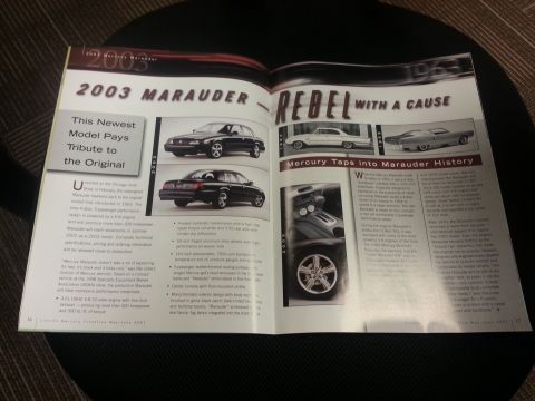 2003 Mercury Marauder - June 2001 dealership "Frontline" magazine with Marauder article: