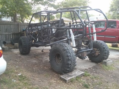 1986 Ford Bronco - This custom-built off-road vehicle frame lacks any identifiable year or make.