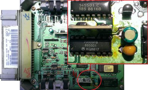 1988 Ford Bronco - The tell-tale sign of a leaking capacitor in the PCM. This is what I found when I pulled the PCM after I wasn't getting any response from m…