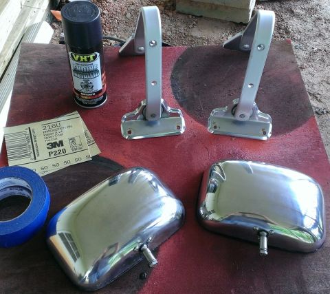 1988 Ford Bronco - Chrome side mirrors before painting