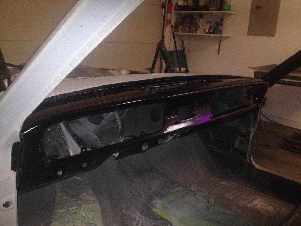 1965 Mustang dash painted Boulevard black SS