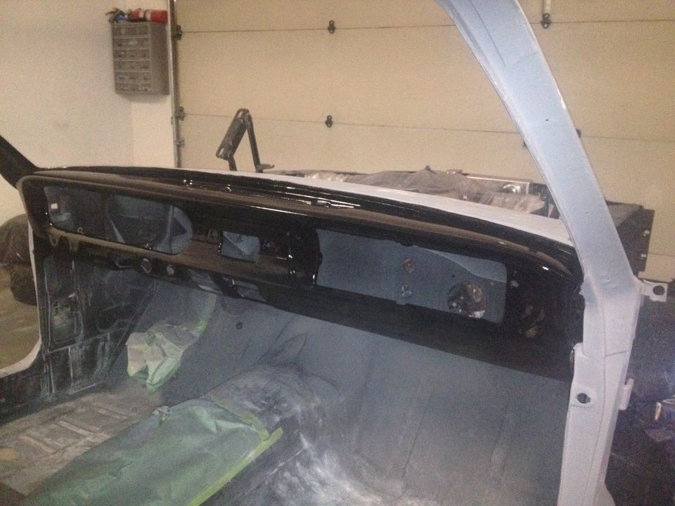 1965 Mustang dash painted Boulevard black SS