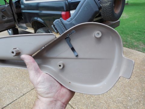 1983 Ford Bronco - The slot narrows at the front so the clip doesn't slip down into the chair & bend away from the slide. http://www.amazon.com/dp/B00BQ4CP3Y/