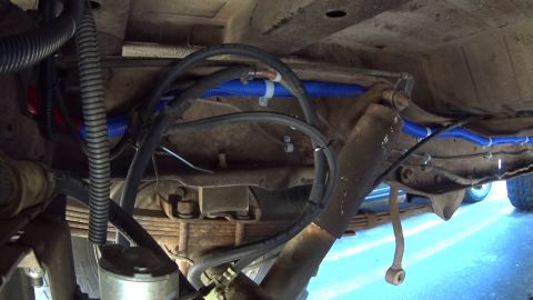 1978 Ford Bronco - New wiring in blue split-loom.