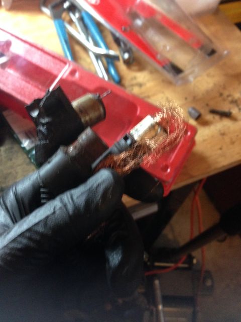 1995 Ford Bronco - The one on the bottom is the Driver's side, the copper had pulled out and spun all around the tone ring. The one at the top was from the pa…