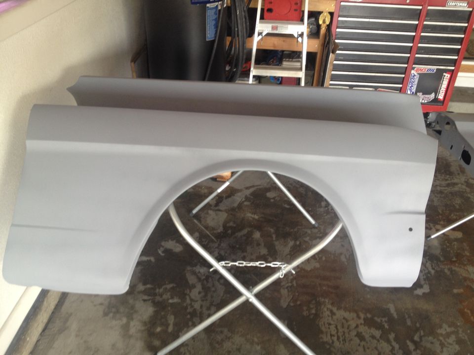 1965 Mustang Fenders in Urethane Primer