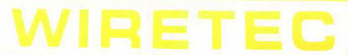 Yellow WIRETEC wordmark logo on white background