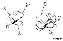 1994 Ford Bronco - Exploded parts detail showing gasket and seal pieces with numbered callouts for installation.