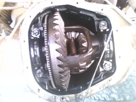 1992 Ford Bronco - Close-up view of internal differential gears and housing, showing mechanical components.