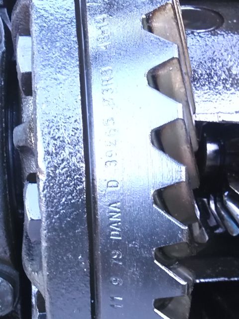 1992 Ford Bronco - Close-up of a differential gear showing stamped manufacturing information.