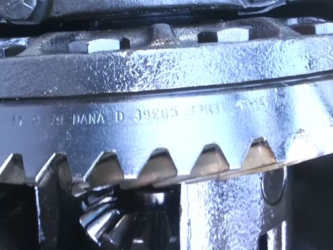1992 Ford Bronco - Close-up of a differential gear showing DANA D 39265 53R3 13-14 markings.