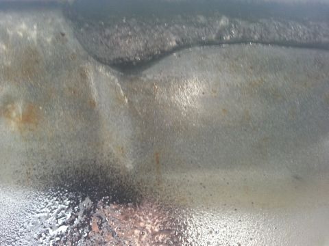 1992 Ford Bronco - This is a pic from inside the trough. That lip runs the length of the trough on the firewall, I'll seal that up with the seam sealer.