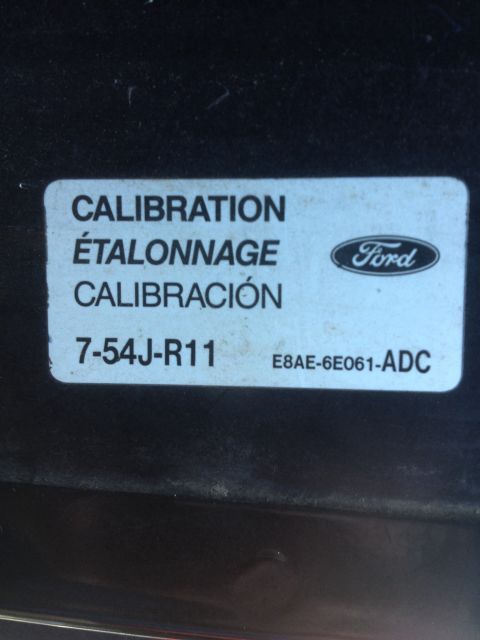 1988 Ford Bronco - Calibration code sticker