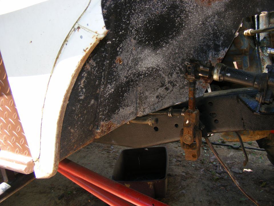 1978 Ford Bronco front wheel well and suspension components