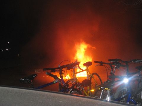 1989 Ford Bronco - some car that caught on fire behind our dorms