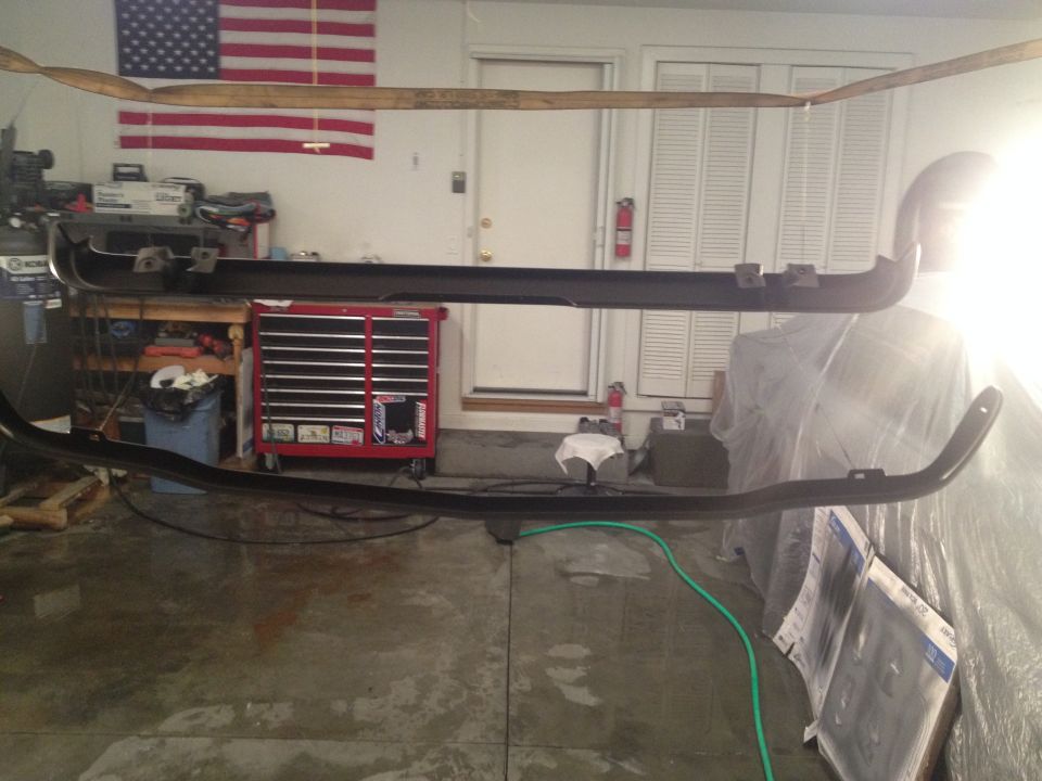 !965 Mustang bumpers epoxied