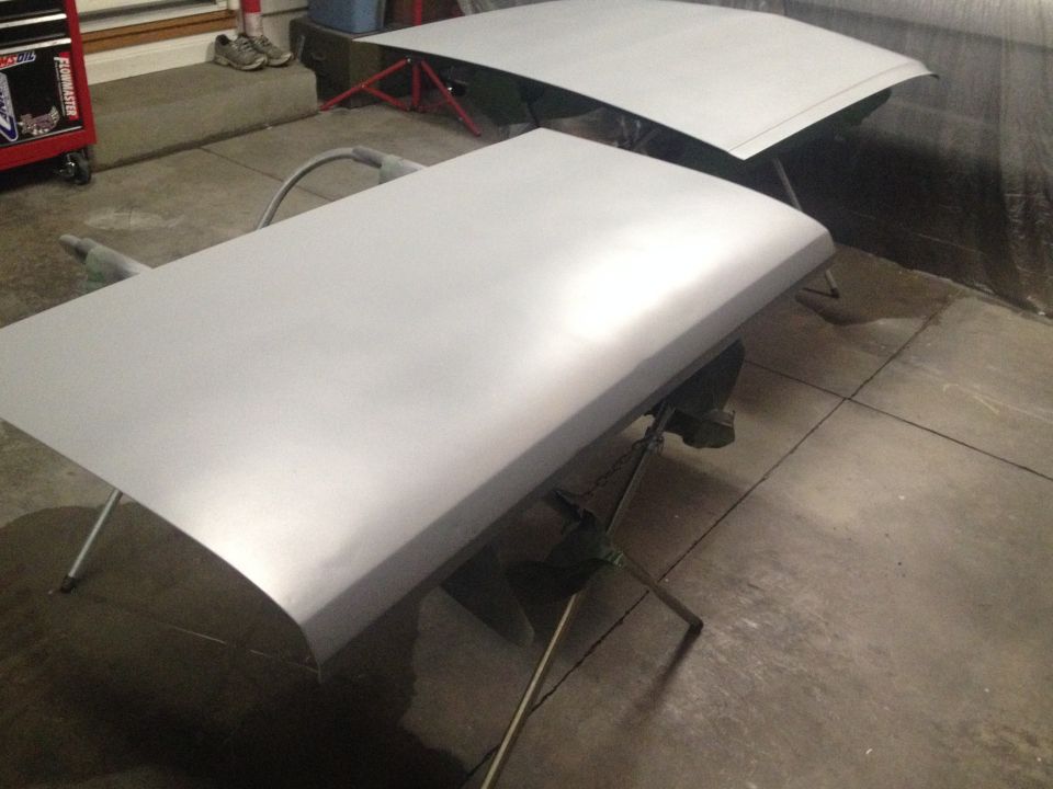 1965 Mustang top of trunk lid in urethane primer
