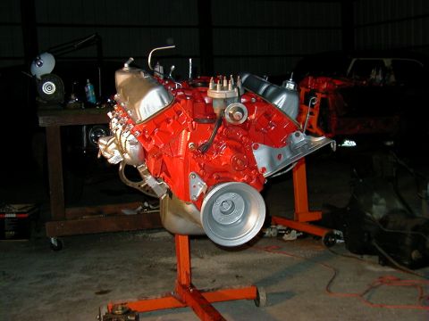 1978 Ford Bronco - Motor all done & Painted. Used: Duplicolor High temp 500F Ford Red. Duplicolor High temp 1200F Aluminum.