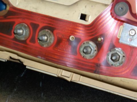 1979 Ford Ranchero - Dashboard wiring harness with Ford branding and part numbers visible on the circuit board.